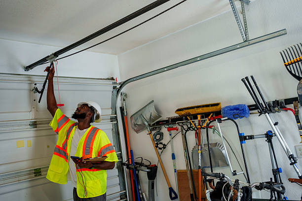 Professional Garage Door Panel Replacement technician working in Spring City, UT